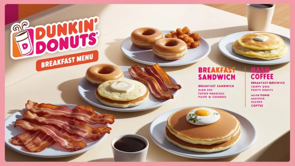 Dunkin Donuts breakfast menu